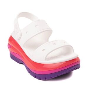 Crocs Mega Crush Platform Sandal NWT W8 white pink purple